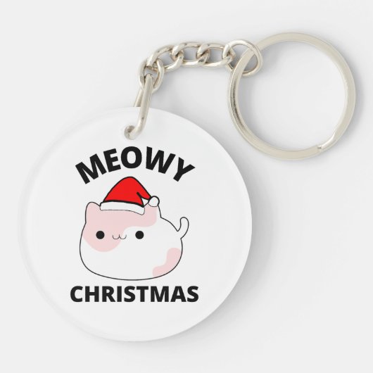 Meowy Kerstmis Sleutelhanger (Achterkant)