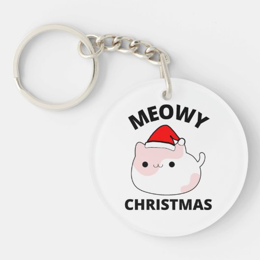 Meowy Kerstmis Sleutelhanger (Voorkant)
