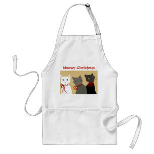 Meowy Kerstmis Standaard Schort