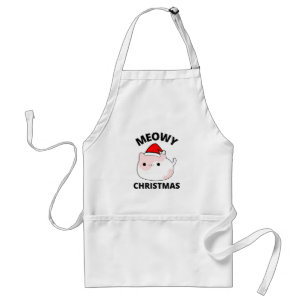 Meowy Kerstmis Standaard Schort