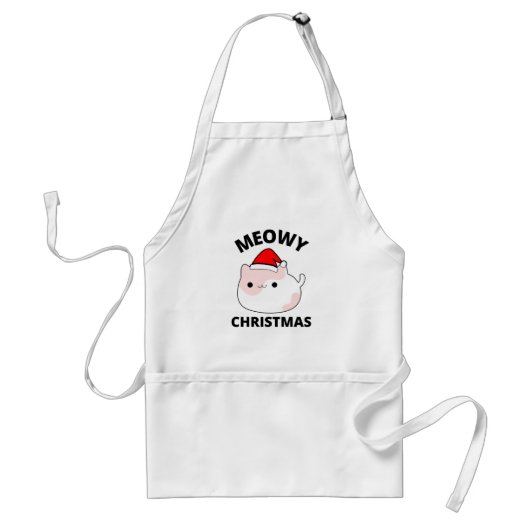 Meowy Kerstmis Standaard Schort (Voorkant)