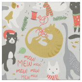 Meowy Kerstmis Stof (Close Up)