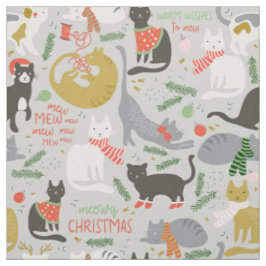 Meowy Kerstmis Stof