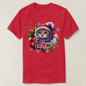 Meowy Kerstmis T-shirt (Design voorkant)