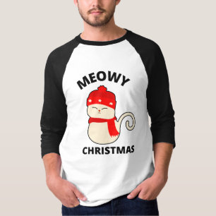 Meowy Kerstmis T-shirt