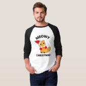 Meowy Kerstmis T-shirt (Voorkant volledig)