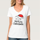 Meowy Kerstmis T-shirt (Voorkant)