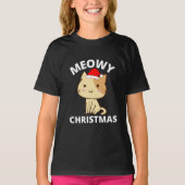 Meowy Kerstmis T-Shirt (Voorkant)