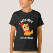Meowy Kerstmis T-shirt (Voorkant)