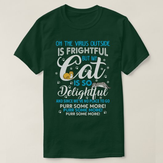 Meowy Kerstmis T-shirt (Design voorkant)