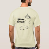 Meowy Kerstmis T-shirt (Achterkant)