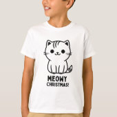 Meowy Kerstmis T-Shirt (Voorkant)
