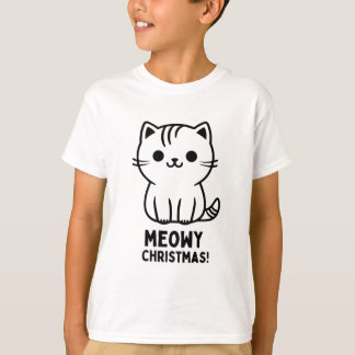 Meowy Kerstmis T-Shirt