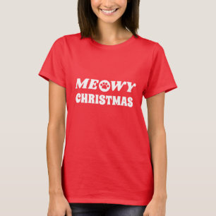 Meowy Kerstmis T-shirt