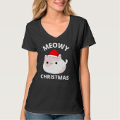 Meowy Kerstmis T-Shirt (Voorkant)
