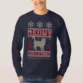 Meowy Kerstmis T-shirt (Voorkant)