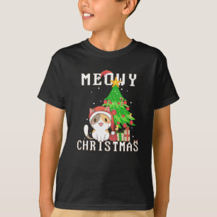Meowy Kerstmis T-shirt