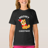 Meowy Kerstmis T-shirt (Voorkant)