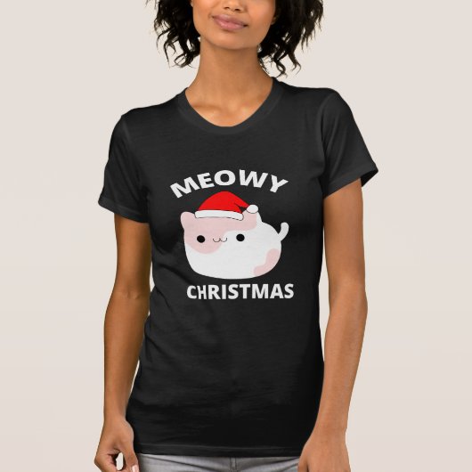 Meowy Kerstmis T-Shirt (Voorkant)