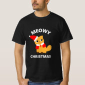 Meowy Kerstmis T-shirt (Voorkant)