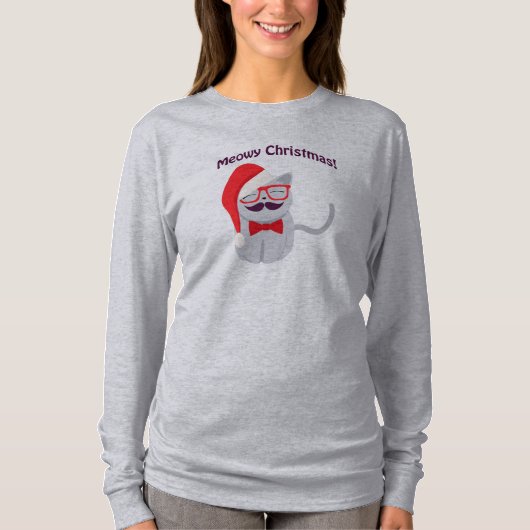 Meowy Kerstmis! T-shirt (Voorkant)