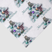 Meowy Kerstmis Tissuepapier (Detail)