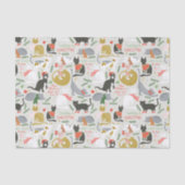 Meowy Kerstmis Tissuepapier (Voorkant)