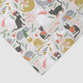 Meowy Kerstmis Tissuepapier (Detail)