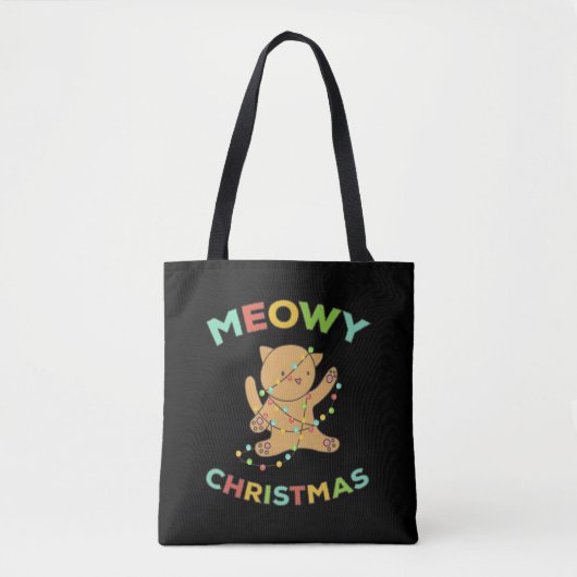 Meowy Kerstmis Tote Bag (Voorkant)