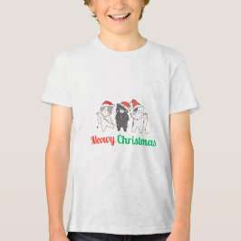Meowy Kerstmis Tri-Blend Shirt