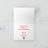 Meowy Kerstmis van je kat... Kaart (Binnen)