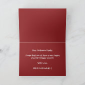 Meowy Kerstmis Voeg je fotofeestdag toe Kaart (Binnen)