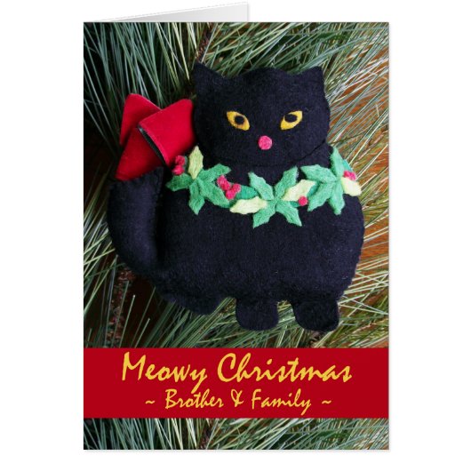 Meowy Kerstmis voor broer en zijn familie, kat (Voorkant)