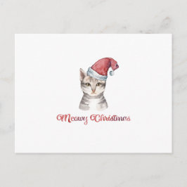 Meowy kerstontwerp voor kattenliefhebbers feestdagenkaart