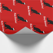 Meowy Kerstschattig kerstcadeaupapier voor kerstke Cadeaupapier (Hoek)