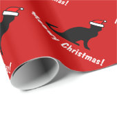 Meowy Kerstschattig kerstcadeaupapier voor kerstke Cadeaupapier (Rol Hoek)