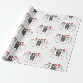 Meowy Kerstschattige katten Cadeaupapier