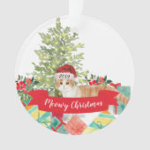 Meowy KerstSchotse kat Ornament (voorkant)