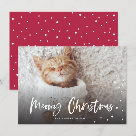 Meowy Kerstsneeuwkat | Foto Pet (Voorkant / Achterkant)