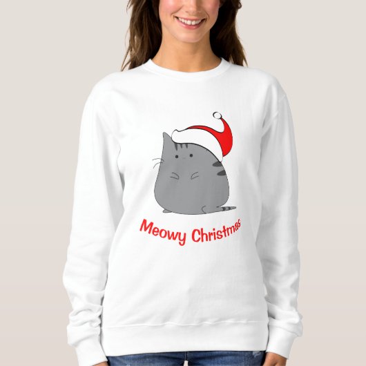 Meowy Kerstsweatshirt Trui (Voorkant)