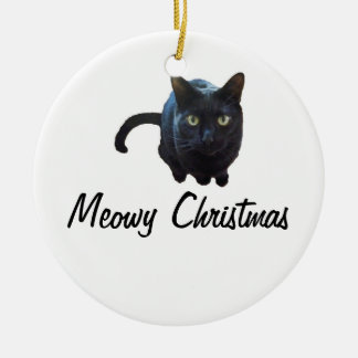 Meowy Kerstversier Keramisch Ornament