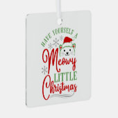 Meowy Little Kerstmis Metalen Ornament (Voorkant Rechts)