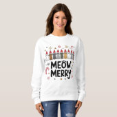 Meowy Merry Catmas Sweatshirt (Voorkant volledig)