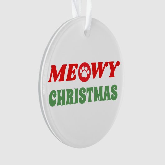 Meowy (Merry) Kerstmis Ornament (voorkant)