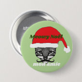 Meowy Noël mon amie Ronde Button 7,6 Cm (Voorkant /achterkant)
