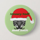 Meowy Noël mon amie Ronde Button 7,6 Cm (Voorkant)
