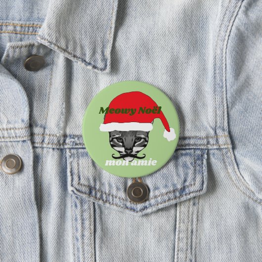 Meowy Noël mon amie Ronde Button 7,6 Cm (In situ)