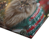 Meowy Norwegian Forest Cat Christmas gepersonalise Snijplank (Hoek)
