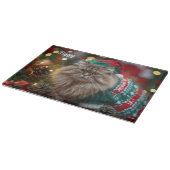 Meowy Norwegian Forest Cat Christmas gepersonalise Snijplank (Hoek)