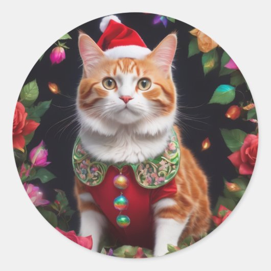 Meowy Ronde Sticker (Voorkant)